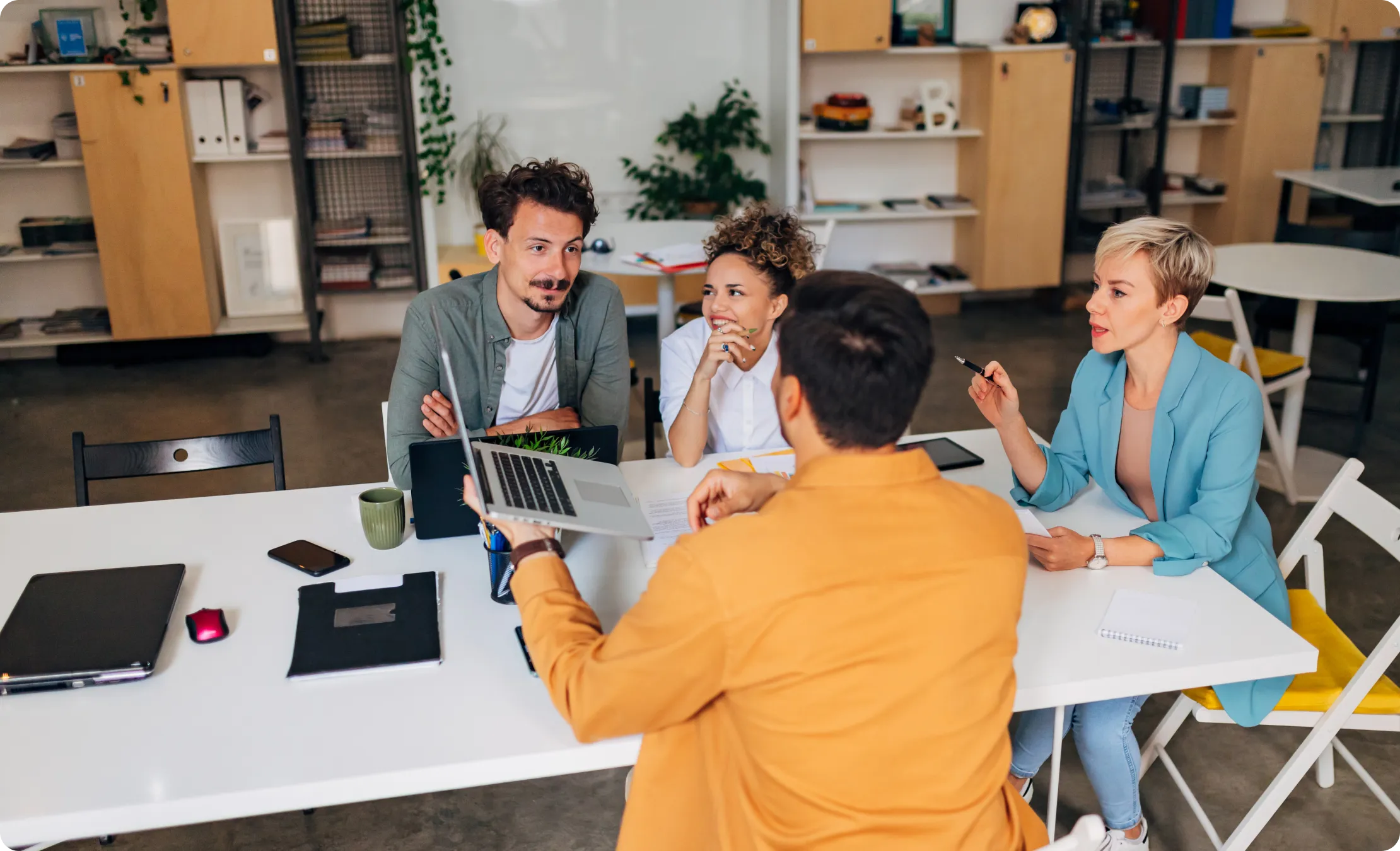 Group of people having a meeting